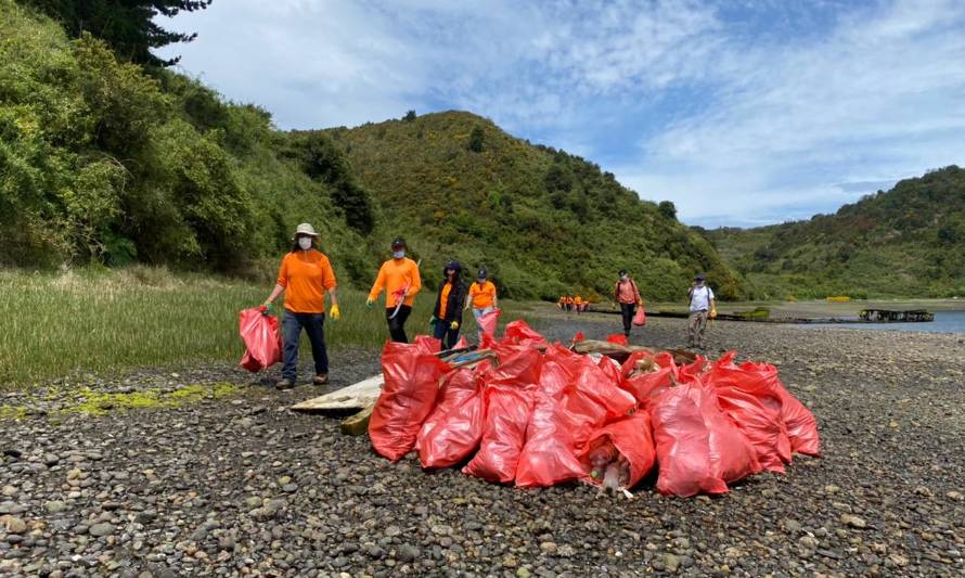 SalmonChile participa de limpieza de playas que retira 3,5 toneladas de residuos en Tenglo