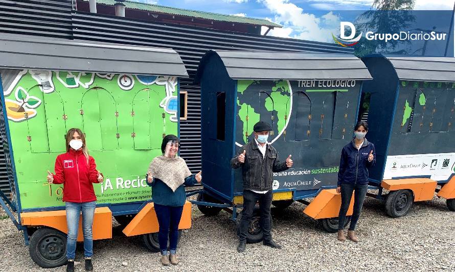 Tren Ecológico recorre Puerto Aysén y Chacabuco promoviendo prácticas sustentables