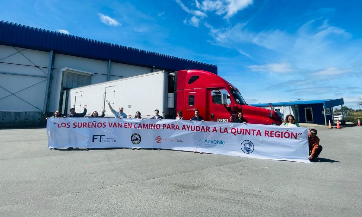 SalmonChile y AmiChile articulan con sus empresas socias donación de 9 toneladas de alimentos para afectados por incendios en Valparaíso